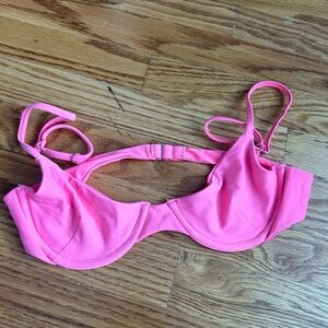 Hot pink bikini scoop top